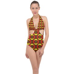 Rby 102 Halter Front Plunge Swimsuit by ArtworkByPatrick