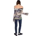 Close Up Mushroom Abstract Off Shoulder Long Sleeve Top View2