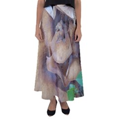 Close Up Mushroom Abstract Flared Maxi Skirt by Fractalsandkaleidoscopes