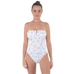 Texture Background Pastel Box Tie Back One Piece Swimsuit by HermanTelo