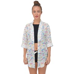 Texture Background Pastel Box Open Front Chiffon Kimono by HermanTelo