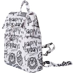 Christmas Seamless Pattern Doodle Style Buckle Everyday Backpack by Vaneshart