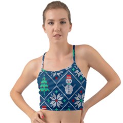 Knitted Christmas Pattern Mini Tank Bikini Top by Vaneshart