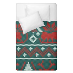 Beautiful Knitted Christmas Pattern Duvet Cover Double Side (single Size) by Vaneshart