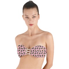 Daisy Pink Twist Bandeau Bikini Top by snowwhitegirl