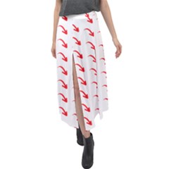 Create Your Own Custom Online Full Print Blank Template Velour Split Maxi Skirt by startdesign