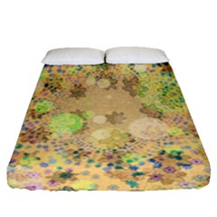 Flowers Color Colorful Watercolour Fitted Sheet (queen Size) by HermanTelo