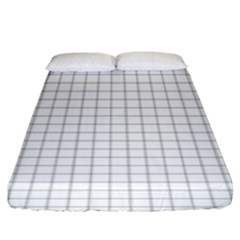 Aesthetic Black And White Grid Paper Imitation Fitted Sheet (king Size) by genx