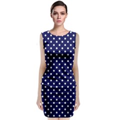 Pois Blanc/marine Classic Sleeveless Midi Dress by kcreatif