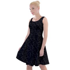 Pattern Abstrait Blanc/noir Knee Length Skater Dress by kcreatif