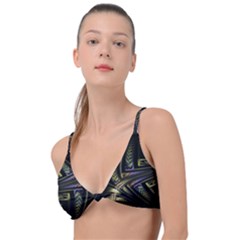 Fractal Texture Pattern Knot Up Bikini Top by HermanTelo