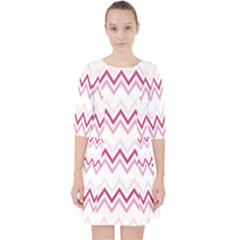 Chevrons Rose/blanc Pocket Dress by kcreatif