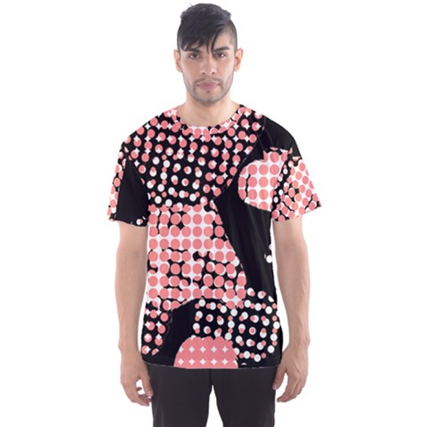 Abstrait Effet Formes Noir/rose Men s Sports Mesh Tee by kcreatif