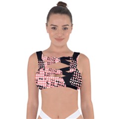 Abstrait Effet Formes Noir/rose Bandaged Up Bikini Top by kcreatif