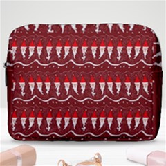 Bearded Santa Pattern Make Up Pouch (large) by bloomingvinedesign