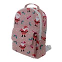 Cute Christmas Santa Seamless Pattern Flap Pocket Backpack (Large) View1