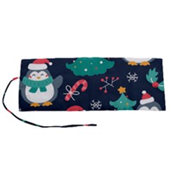 Colorful Funny Christmas Pattern Roll Up Canvas Pencil Holder (s) by Vaneshart