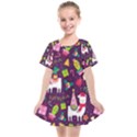 Colorful Funny Christmas Pattern Kids  Smock Dress View1