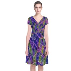 Ab 162 Short Sleeve Front Wrap Dress by ArtworkByPatrick