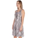 Abstrait Texture Gris/Noir Knee Length Skater Dress With Pockets View2