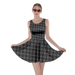 Damiers Abstrait Gris/noir Skater Dress by kcreatif