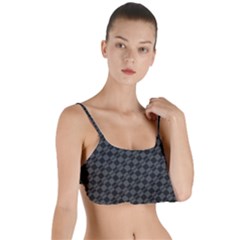 Damiers Abstrait Gris/noir Layered Top Bikini Top  by kcreatif