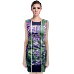 Collage Fleurs Violette Classic Sleeveless Midi Dress by kcreatif