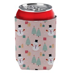 Cute Snowman Christmas Season Seamless Pattern Can Holder by Vaneshart