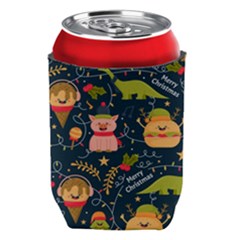 Colorful Funny Christmas Pattern Merry Christmas Xmas Can Holder by Vaneshart