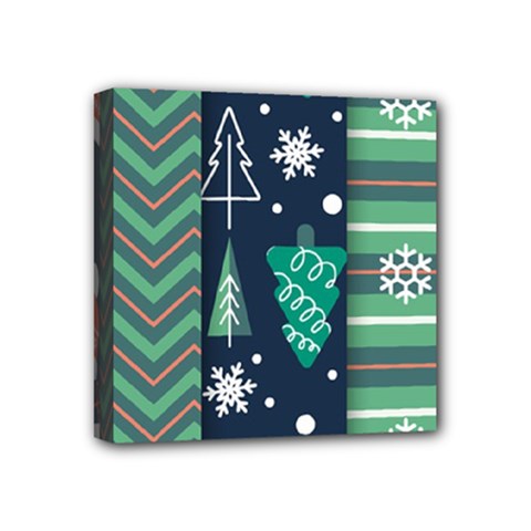 Flat Design Christmas Pattern Set Mini Canvas 4  X 4  (stretched) by Vaneshart