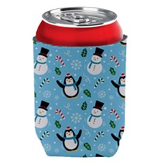 Colorful Funny Christmas Pattern Cartoon Can Holder by Vaneshart