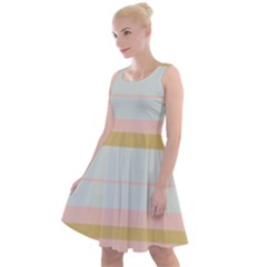 Bandes Rose/doré/vert Knee Length Skater Dress by kcreatif