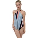 Bandes Orange/Bleu/Noir Go with the Flow One Piece Swimsuit View1