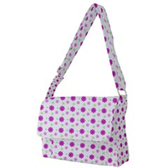 Background Flowers Multicolor Purple Full Print Messenger Bag (l) by HermanTelo