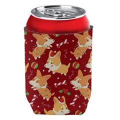 Colorful Funny Christmas Pattern Dog Puppy Can Holder by Vaneshart