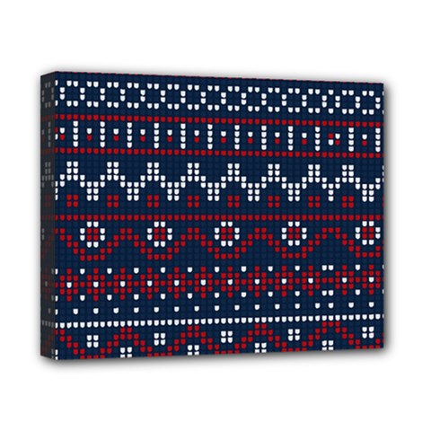 Christmas Concept With Knitted Pattern Canvas 10  X 8  (stretched) by Vaneshart