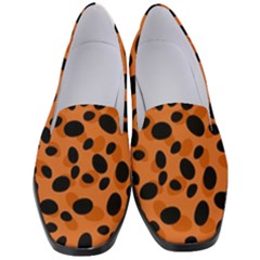 Orange Cheetah Animal Print Women s Classic Loafer Heels by mccallacoulture