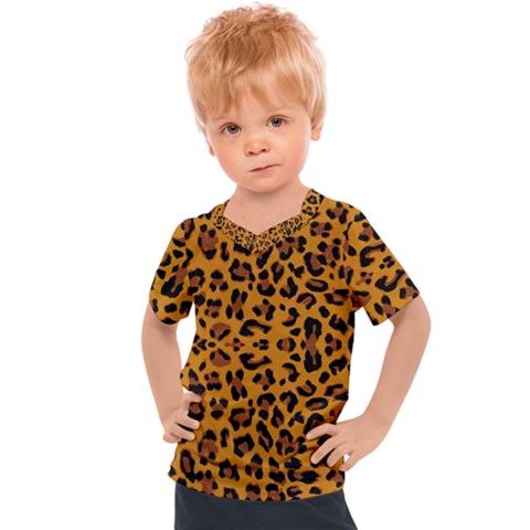 Orange Leopard Kids  Sports Tee by retrotoomoderndesigns