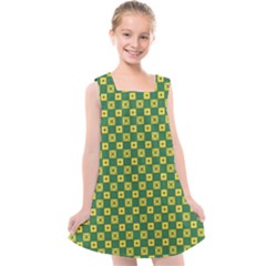 Df Green Domino Kids  Cross Back Dress by deformigo