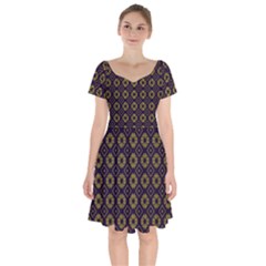 Df Festus Regence Short Sleeve Bardot Dress by deformigo