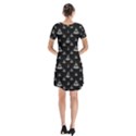 Buddhism Motif Print Pattern Design Short Sleeve V-neck Flare Dress View2