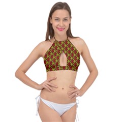 Rby-b-8-4 Cross Front Halter Bikini Top by ArtworkByPatrick