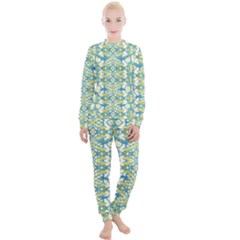 Colored Geometric Ornate Patterned Print Women s Lounge Set by dflcprintsclothing