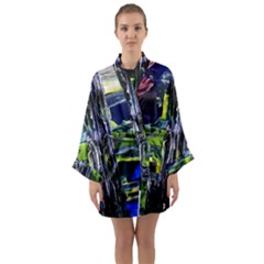 Between Two Moons 7 Long Sleeve Satin Kimono by bestdesignintheworld