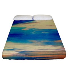 Skydiving 1 1 Fitted Sheet (king Size) by bestdesignintheworld