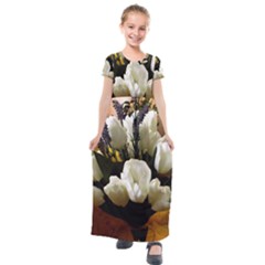 Tulips 1 3 Kids  Short Sleeve Maxi Dress by bestdesignintheworld