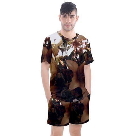 Lilies 1 1 Men s Mesh Tee And Shorts Set by bestdesignintheworld