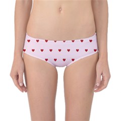 Hearts Seamless Pattern Pink Background Classic Bikini Bottoms by Wegoenart