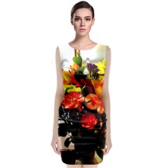 Flowers In A Vase 1 2 Classic Sleeveless Midi Dress by bestdesignintheworld