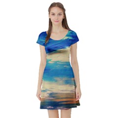 Skydiving 1 1 Short Sleeve Skater Dress by bestdesignintheworld